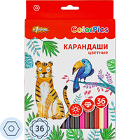 Карандаши цветные №1 School ColorPics 36 карандашей 36 цветов  шестигранные