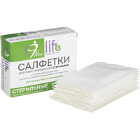 Салфетка марлевая Навтекс Life cтерильная  5х5 см 12-слойная  плотность  36 г (10 штук в упаковке)
