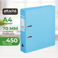 Папка-регистратор Bantex (Attache Selection) коллекция Strong 70 мм  голубая ПВХ с технологией Strong Line