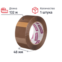 Клейкая лента упаковочная Attache 48 мм x 132 м 45 мкм коричневая