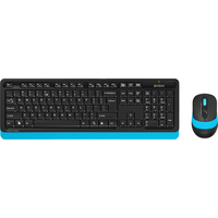 Набор клавиатура+мышь A4Tech Fstyler FG1010 кл:черн/син м:черн/син USB  WLS