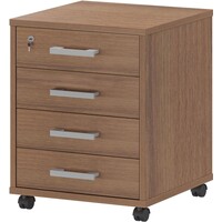 Тумба подкатная Арго АТЛ-04 с замком (орех гварнери, 440х450х600 мм, 4  ящика)