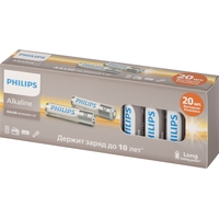Батарейка AA пальчиковая Philips Entry (20 штук в упаковке)