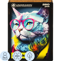 Пазл деревянный Unidragon Pop-Art GlowUp Criticat 250 деталей