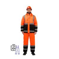 Костюм рабочий зимний мужской зд01-КПК с СОП куртка и полукомбинезон  (размер 48-50, рост 170-176)