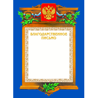 Благодарственное письмо А4 230 г/кв.м с тиснением фольгой (А4-09/БП)