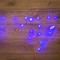 Гирлянда светодиодная Neon-Night Айсикл бахрома синий свет 48 светодиодов (прозрачный шнур, 1.8х0.5 м)
