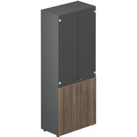 Шкаф для документов Faber EMHS834TNANWN (орех/антрацит, 800х440х1950 мм)