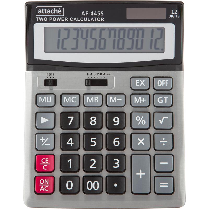 Калькулятор настольный Attache AF-445S 12-разрядный серый/черный 190x147x41 мм – выгодная цена – купить товар Калькулятор настольный Attache AF-445S 12-разрядный серый/черный 190x147x41 мм в интернет-магазине Комус