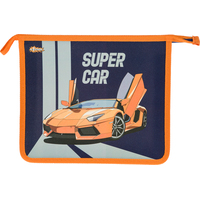 Папка для тетрадей Комус Класс Super car А5 полипропилен с 1 отделением  на молнии