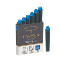 Картридж чернильный для перьевой ручки Parker синий (мини, 6 штук в  упаковке, артикул производителя 1950409)