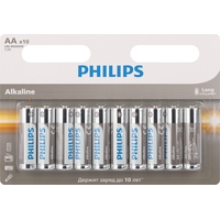 Батарейка AA пальчиковая Philips Entry (10 штук в упаковке)