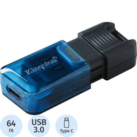 Флешка USB 3.0 64 ГБ Kingston Datatraveler 80M (DT80M/64GB)