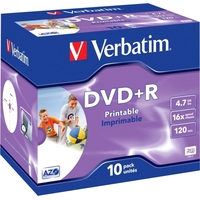 Уценка. Диск DVD+R Verbatim 4.7 ГБ 16x jewel 43508 (10 штук в упаковке)