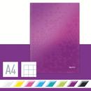 Бизнес-тетрадь Leitz Wow А4 80 листов фиолетовая в клетку твердый  переплет (215х302 мм)