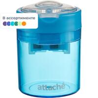 Точилка для карандашей Attache (Attache Economy) пластиковая с  контейнером 2 отверстия