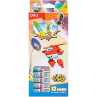 Пастель масляная Deli Super Wings шестигранная 12 цветов