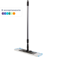 Швабра флаундер (плоская) Spin&clean Soft насадка микрофибра  40x10.5 см телескопическая рукоятка 76-120 см металл