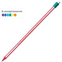 Карандаш чернографитный HB с ластиком BIC Evolution Stripes заточенный  шестигранный