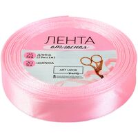 Лента атласная Арт Узор 23 м x 2 см розовая