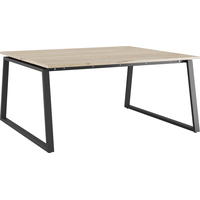 Стол прямой Kobor TR/2-140/160 black/natural (дуб натуральный/чёрный  муар, 1400х1600х750 мм)