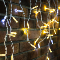 Гирлянда светодиодная уличная Neon-Night Айсикл бахрома постоянный теплый белый свет 176 светодиодов (4.8х0.6 м)