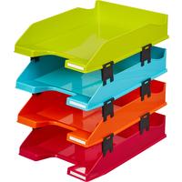 Лоток для бумаг горизонтальный Exacompta разноцветный (4 штуки в упаковке)