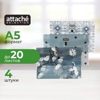 Папка-конверт на кнопке Attache Selection Японский сад А5 180 мкм (4  штуки в упаковке)