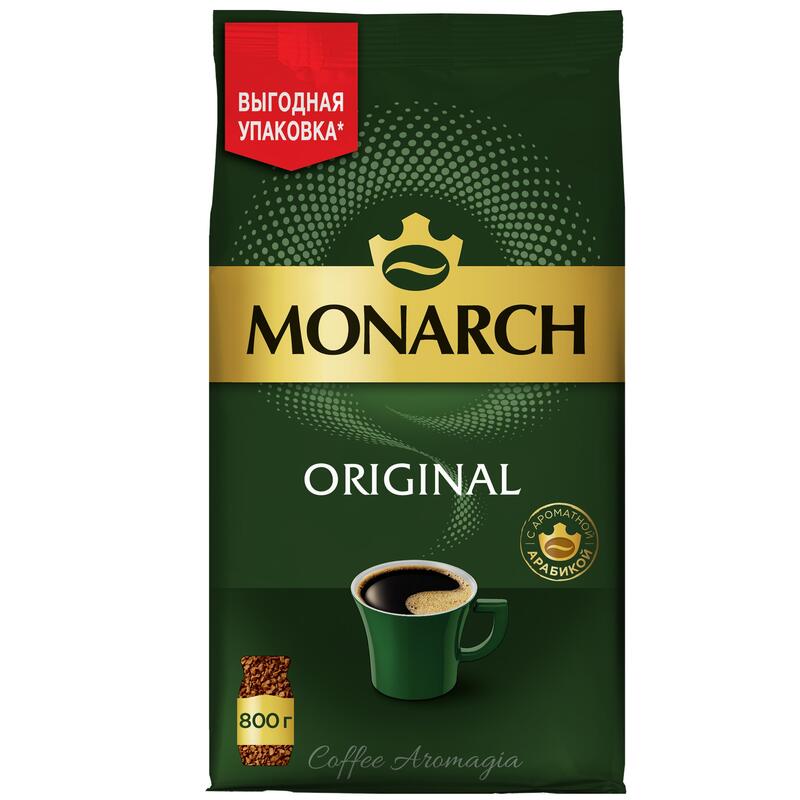 Кофе растворимый Monarch Original 800 г (пакет) – выгодная цена – купить товар Кофе растворимый Monarch Original 800 г (пакет) в интернет-магазине Комус