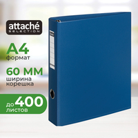 Папка на 4-х кольцах Bantex (Attache Selection) коллекция Strong A4 60   мм синяя до 400  листов