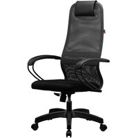 Кресло для руководителя Easy Chair SU-B-8 серое/чёрное (ткань, пластик)