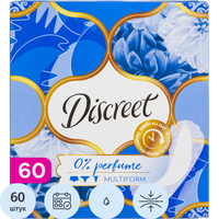 Прокладки женские ежедневные Discreet 0% Perfume Multiform (60 штук в  упаковке)
