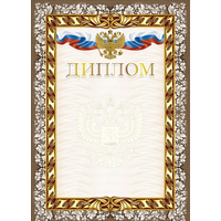 Диплом А4 250 г/кв.м с тиснением фольгой (10 штук в упаковке, КЖ-1624)