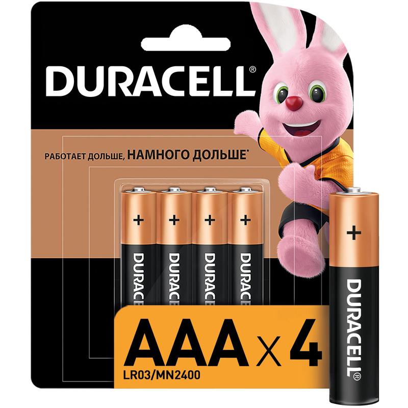 Батарейка ААА мизинчиковая Duracell Basic (4 штуки в упаковке) – купить по выгодной цене в интернет-магазине | 111690