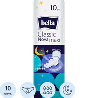 Прокладки женские гигиенические Bella Classic Nova Max (10 штук в  упаковке)