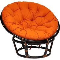 Кресло TetChair Papasan оранжевое (ткань, ротанг)