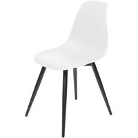 Стул обеденный Комус Eames Plast белый (пластик, металл)