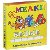 Мел школьный белый Пегас (6 штук в упаковке)