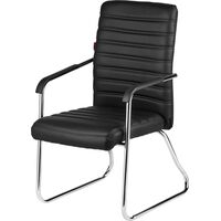 Конференц-кресло Easy Chair 806 VPU черное (экокожа, металл  хромированный)
