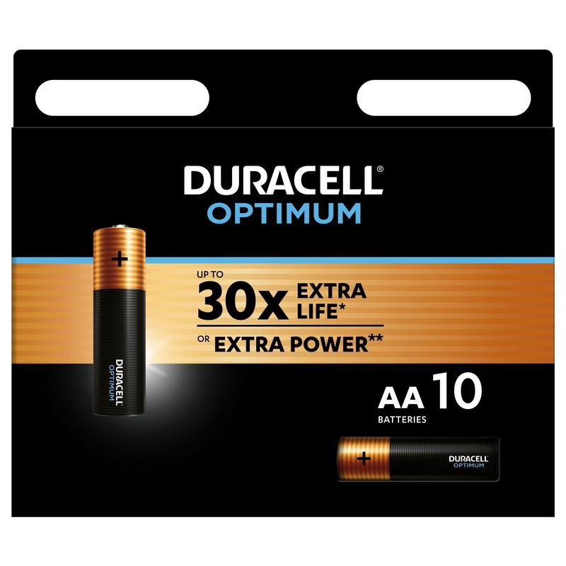 Батарейка AA пальчиковая Duracell Optimum (10 штук в упаковке) – купить по выгодной цене в интернет-магазине | 1656907