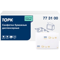 Салфетки бумажные для диспенсера Торк (Tork) Экспресснап Премиум 23x16  см белые 2-слойные 200 листов (20 пачек в упаковке)