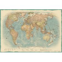 Карта мира политическая 1:22 000 000 настенная 154x107 см
