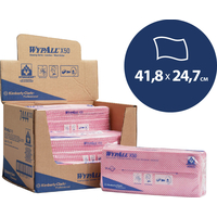 Нетканый протирочный материал WypAll X50 7444 красный (6 пачек по 50  листов)