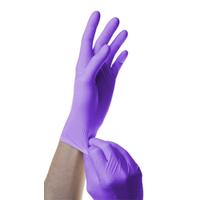 Перчатки медицинские смотровые нитриловые SFM нестерильные неопудренные фиолетовый/голубой размер М (200 штук в упаковке)