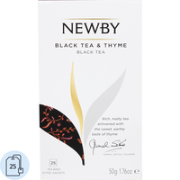 Чай черный Newby Black Tea & Thyme 25 пакетиков (чабрец)