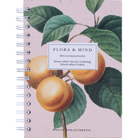 Бизнес-тетрадь Be Smart Flora А5 120 листов в точку на спирали (обложка  с рисунком, матовая ламинация, тиснение фольгой)