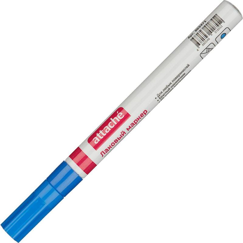 Маркер лаковый Attache 2 мм синий – выгодная цена – купить товар Маркер лаковый Attache 2 мм синий в интернет-магазине Комус