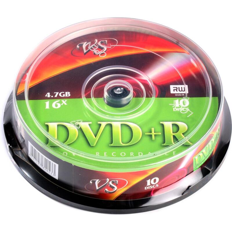 Диск DVD+R VS 4.7 ГБ 16x cake box VSDVDPRCB1001 (10 штук в упаковке) – купить по выгодной цене в интернет-магазине | 1988364