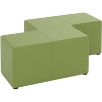 Модуль диван угловой Tetris 4-М 4РR бледно-зеленый (искусственная кожа,  1350х900х450 мм)