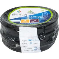 Кабель ВВГ-Пнг(А) 3х1.5 0.66кВ (5 метров) бухта чёрный Альфакабель 65547  ГОСТ